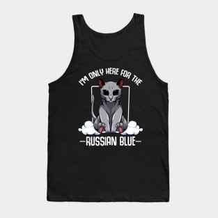 I'm Only Here For The Russian Blue - Cute Kawaii Cats Tank Top